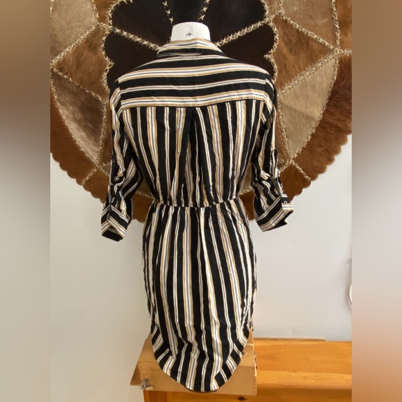 🐦⬛ 4/$20 🐦⬛  Funky Warped Marble Striped Tunic/Dress 3/4 Sleeve - Picture 7 of 7